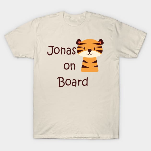 Jonas on board sticker T-Shirt by IDesign23